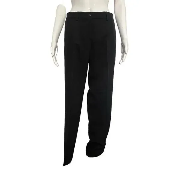 Vintage 04A Chanel FR-36/38 Pants Black Wool Silk Tuxedo Detail Trousers 2004 - Picture 9 of 9